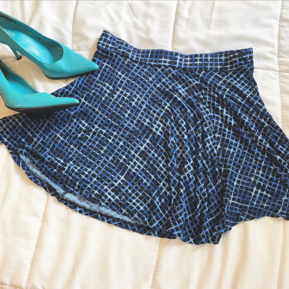 Forever21 Blue, patterned, miniskirt